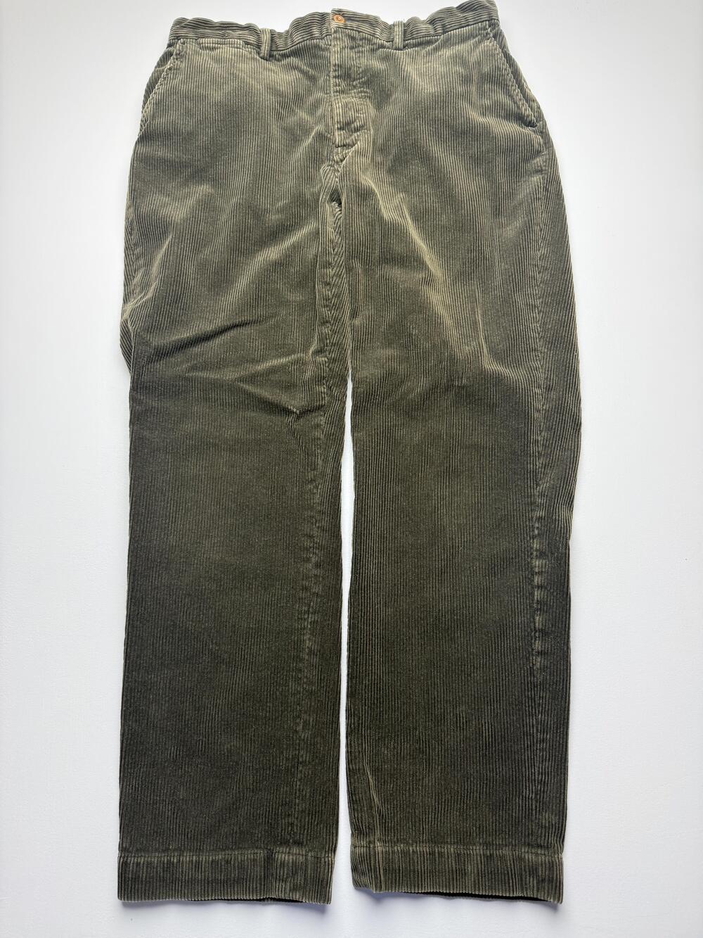 Polo Ralph Lauren Pants Mens 36x32 Green Corduroy Straight Classic Casual Chino